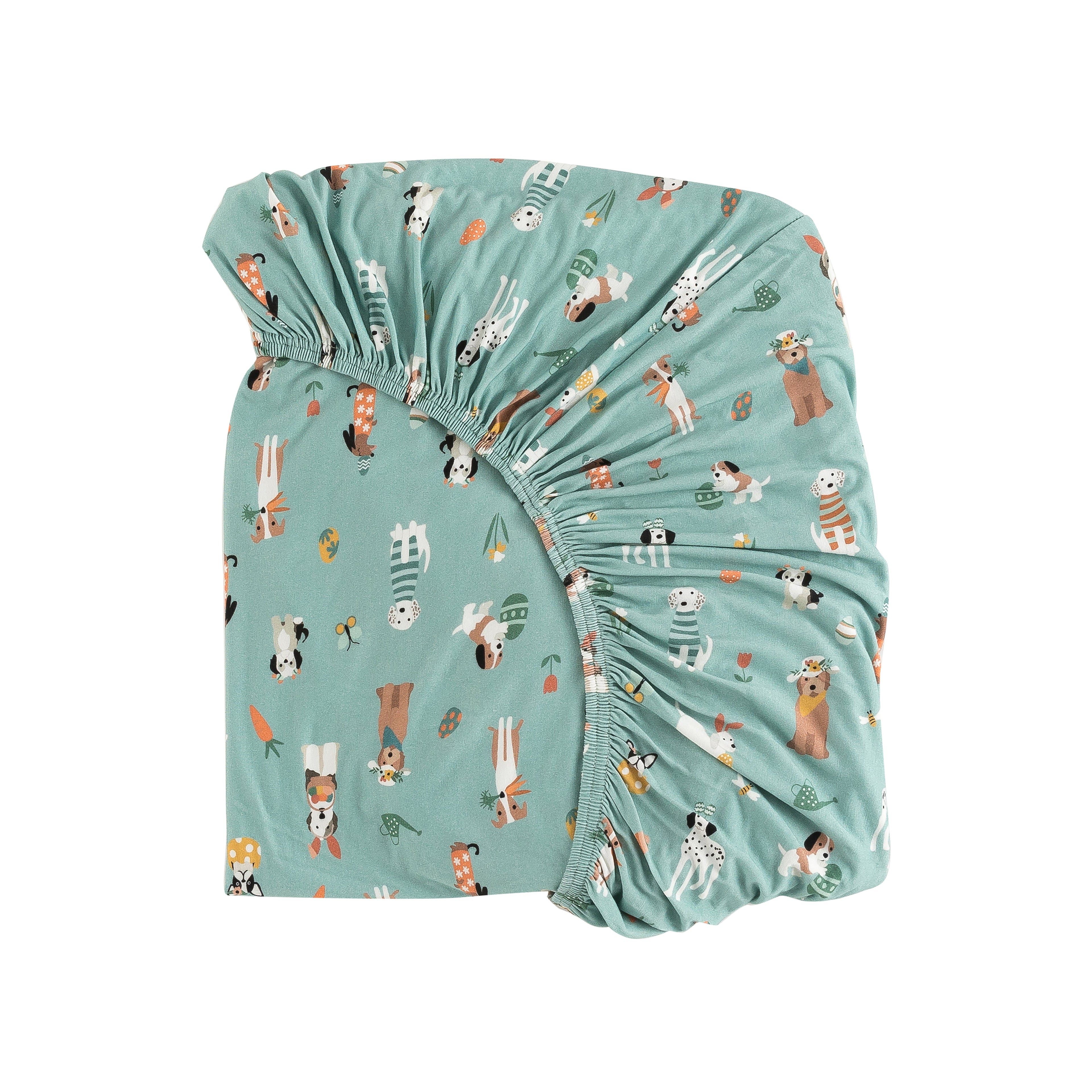 Puppy Egg Hunt (Crib Sheet) - Aquamarine