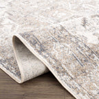 Blue Brown Hera Washable area rug