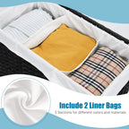 PE Rattan Laundry Hamper with Wheels and Lid