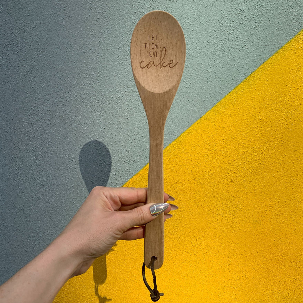 Let Them Eat Cake Cooking Spoon  in Muslin Gift Bag
