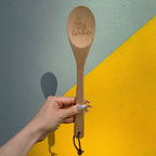 Let Them Eat Cake Cooking Spoon  in Muslin Gift Bag