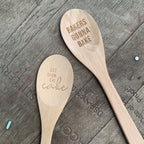 Let Them Eat Cake Cooking Spoon  in Muslin Gift Bag
