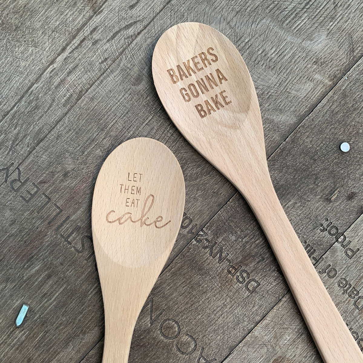 Let Them Eat Cake Cooking Spoon  in Muslin Gift Bag