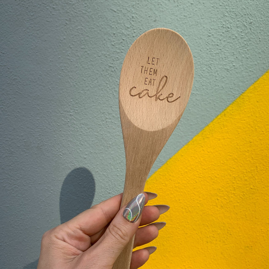 Let Them Eat Cake Cooking Spoon  in Muslin Gift Bag