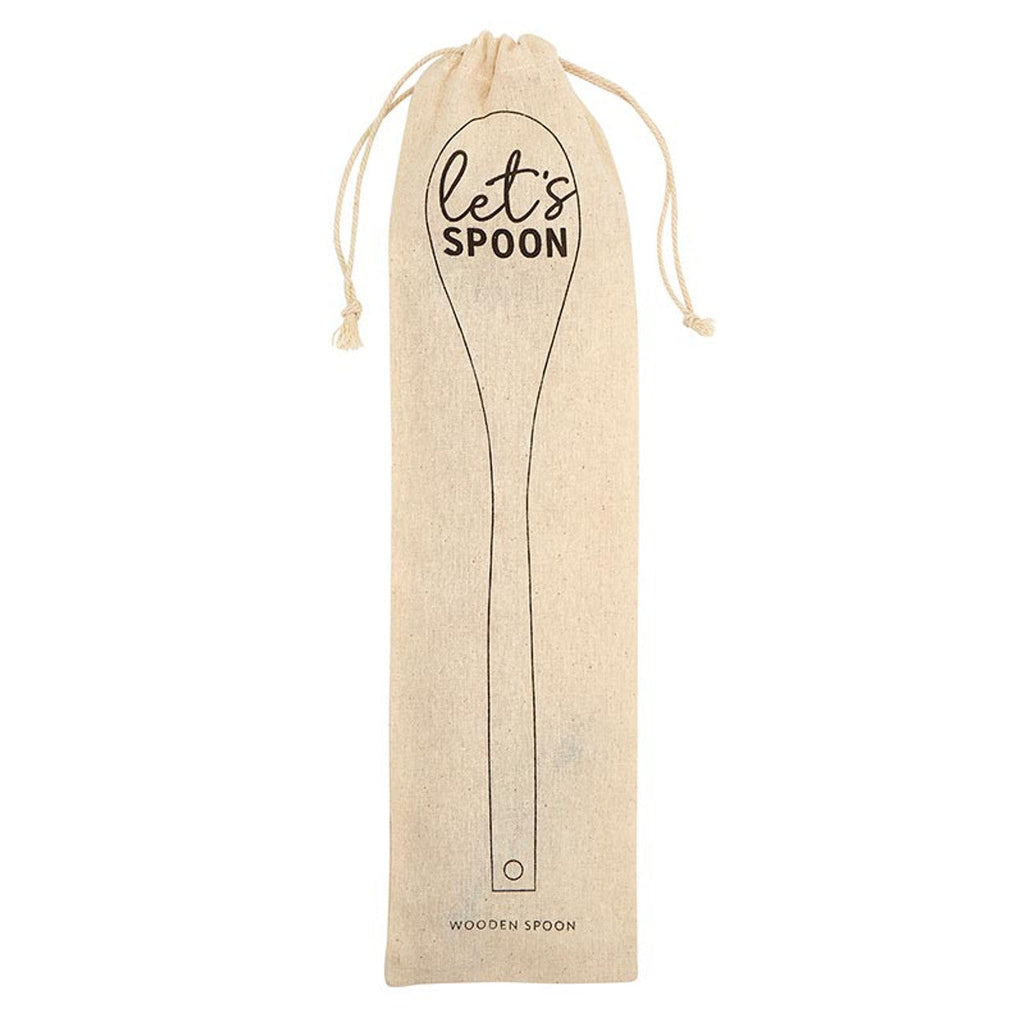 Let's Spoon Wooden Cooking Spoon in Canvas Gift Bag