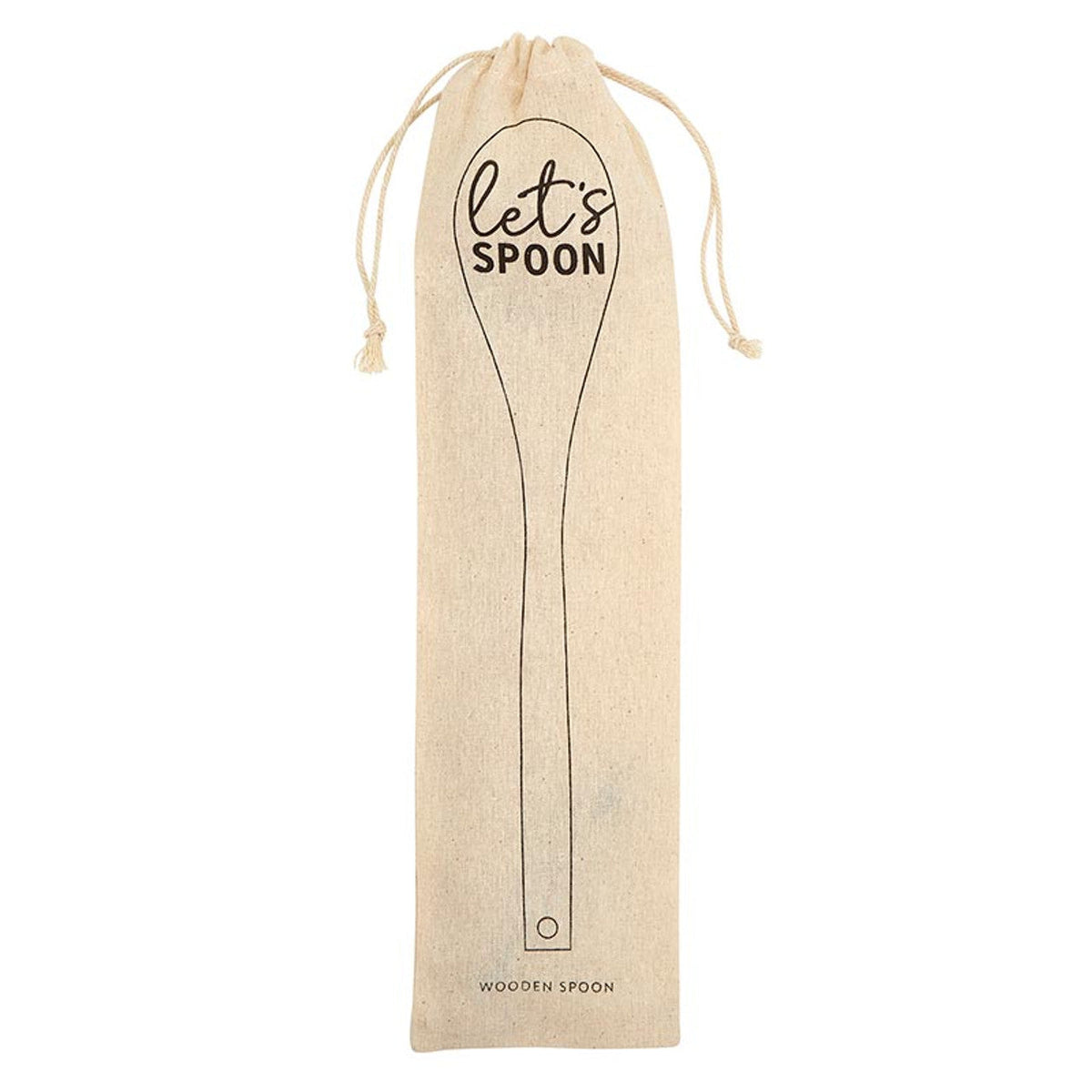 Let's Spoon Wooden Cooking Spoon in Canvas Gift Bag