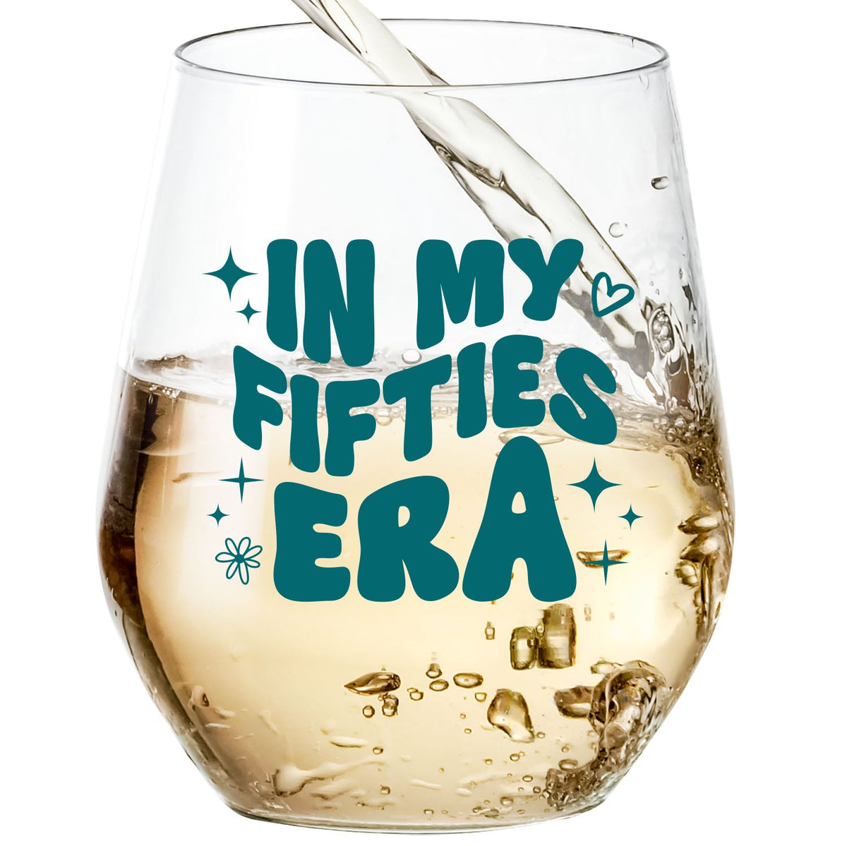 In My Fifties Era 15 oz. Wine Glass