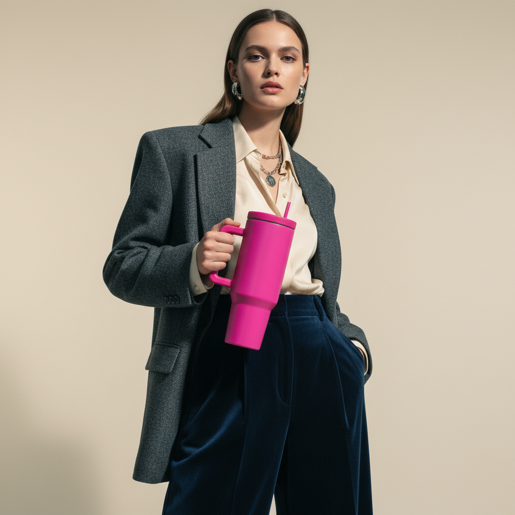 Monocolor Tumbler 40 Oz With Handle