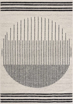 Angus Abstract Black and White Area Rug