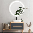 Round LED Mirror Bathroom Vanity Mirror With Dimmable Lights Various Sizes