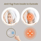 Round LED Mirror Bathroom Vanity Mirror With Dimmable Lights Various Sizes