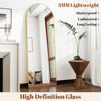 18x58" Arched Full Length Mirror With Stand