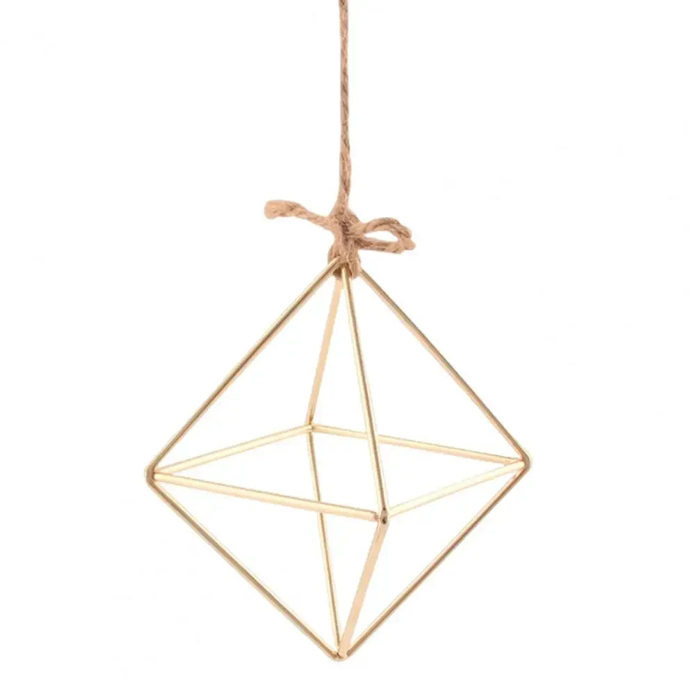 Modern Iron & Macrame Flower Hanger