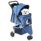 Foldable Pet Stroller For Dogs & Cats