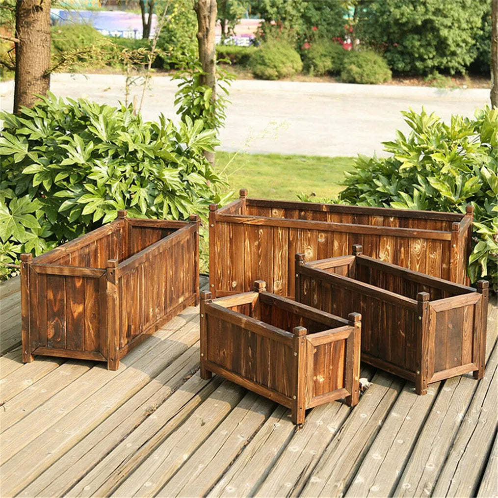 Wooden Raised Flower Bed  Vegetable Planter
