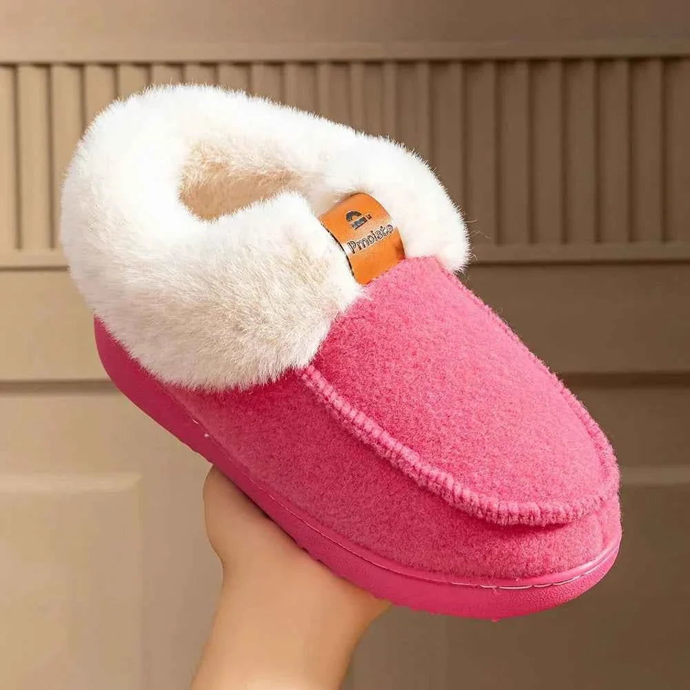 Warm Cozy Platform Wedge Memory Foam Slippers