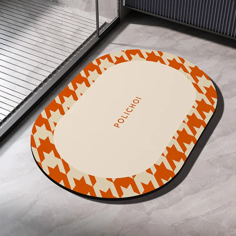 Diatomaceous Earth Bath Mat Various Designs– Quick-Dry Non-Slip Absorbent Rug