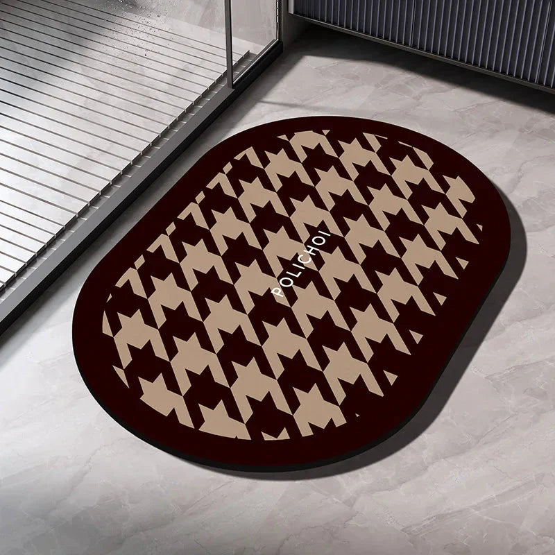Diatomaceous Earth Bath Mat Various Designs– Quick-Dry Non-Slip Absorbent Rug
