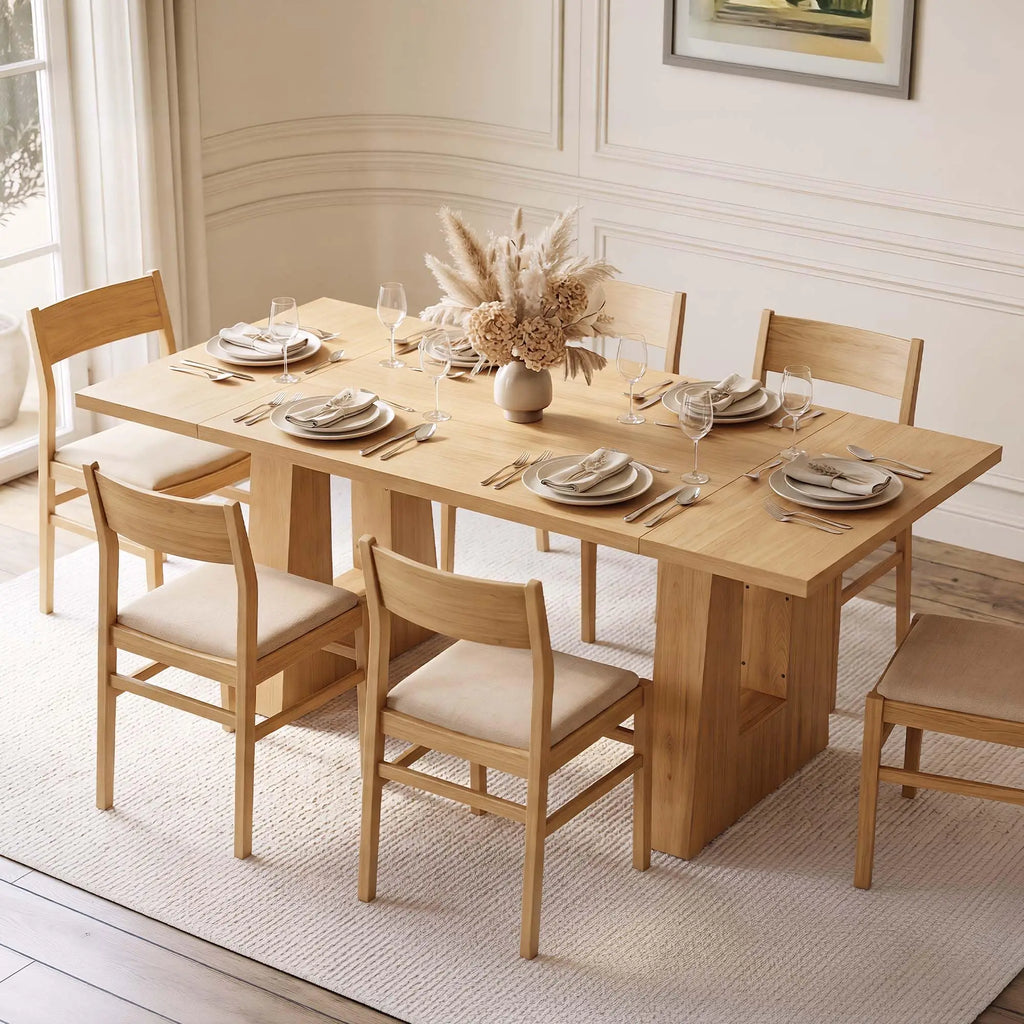 Mid Century Rectangular Dining Table, 4 Colors