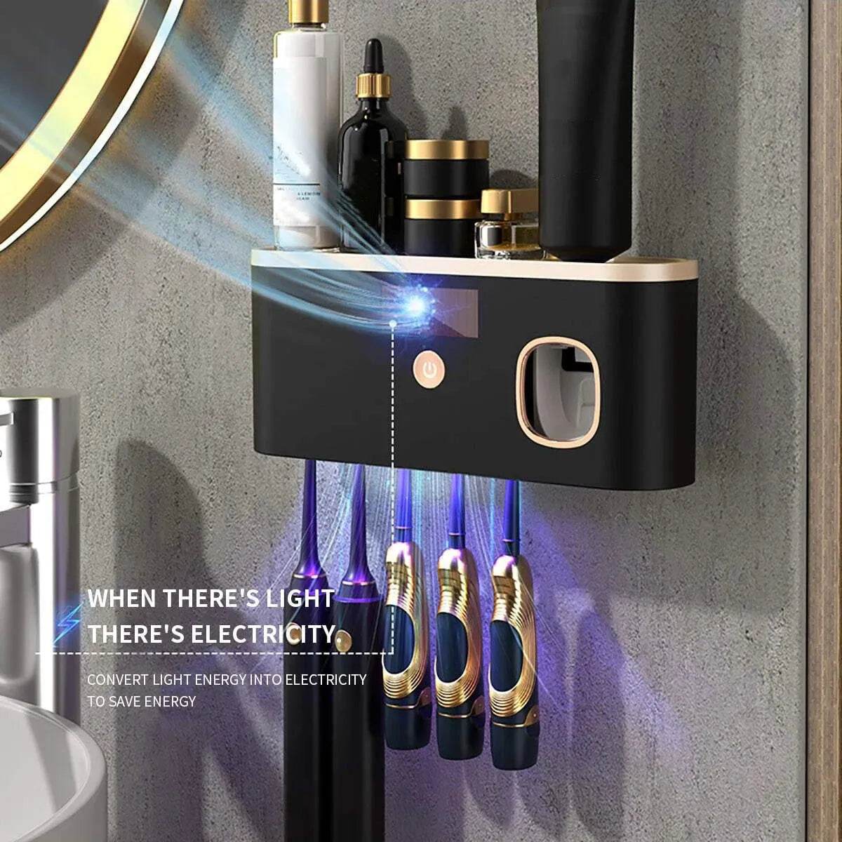 UV Toothbrush Sanitizer & Holder With Charger