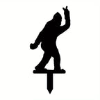 Metal Decorative Garden Stakes Sasquatch Gifts For Men Women, Sasquatch Statue Decorations Outdoor,Iron Art, Iron Art Silhouette