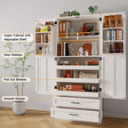 6 Door Pantry Storage Cabinet with Shelves, 71"