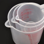 3pcs Plastic Liquid Measuring Cups Set | 250/500/1000ml