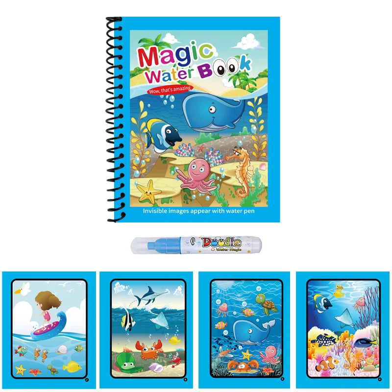 1pc Children's Reusable Water Drawing Book | Mess-Free Magic Coloring Pad
