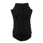 Classic Solid Knit Dog Sweater | Warm Winter Pullover for Small Breeds
