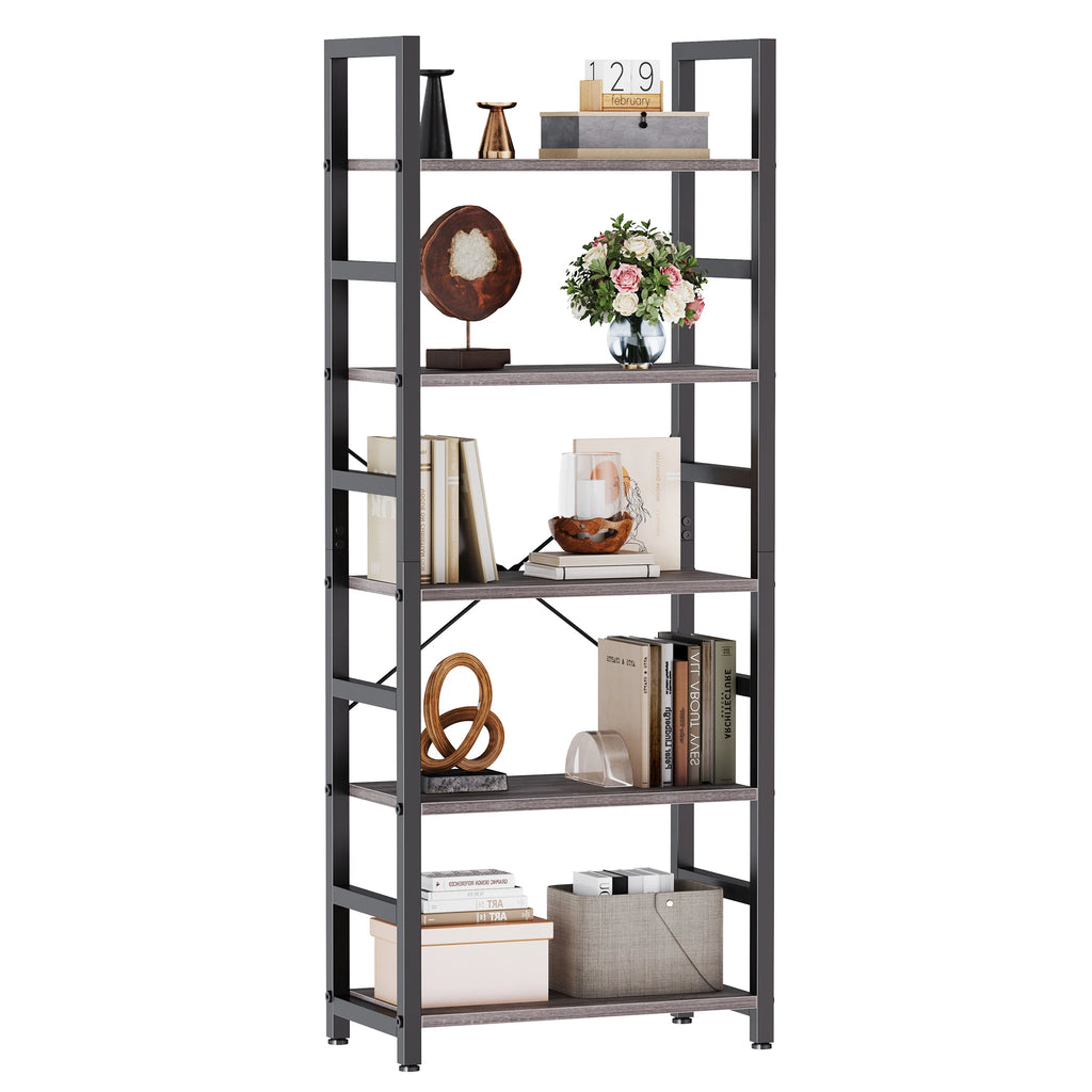 Standing 5 Tier Display Wooden Bookshelf