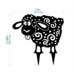 HelloYoung Add a Touch of Whimsy to Your Garden with this Metal Sheep Yard Art Silhouette Wall Art Home Decoration