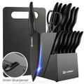 16 Pcs Carbon Steel Kitchen Knife Set