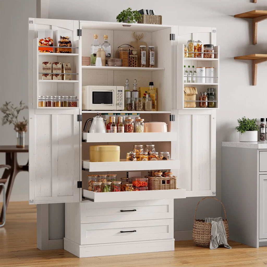 6 Door Pantry Storage Cabinet with Shelves, 71"