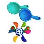 Rainbow Windmill, Waterwheel Baby/Toddlers Bath Water Spray Toy Set