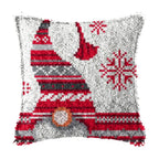 DIY Latch Hook Rug Kits Snowman Santa Claus Hat Embroidery Cushion Pillow Cover