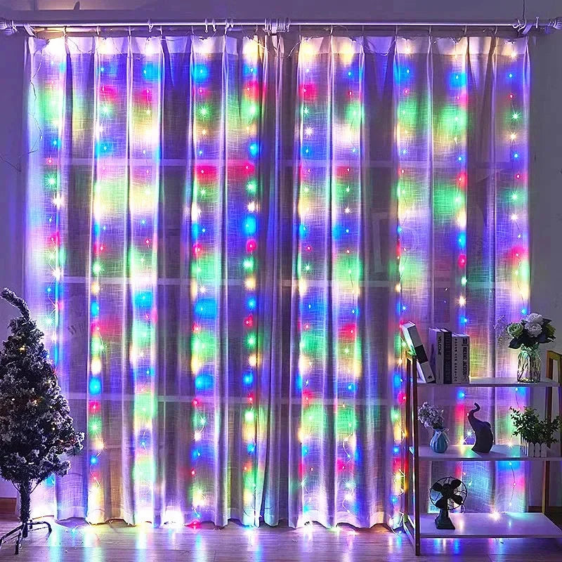 LED Curtain USB Power Fairy Lights for Holidays or Fun Rooms, Remote Control