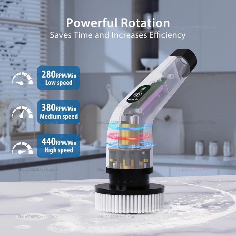 9-in-1 Cordless Spin Scrubber & Extension Wand