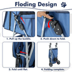 Foldable Pet Stroller For Dogs & Cats