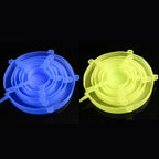 6 Pcs Silicone Stretch Lids for Kitchen Food Covers | Universal Bowl Caps