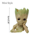 Home Garden Decoration Groot Flower Pot Baby Tree Man Miniature Model Anime Figure Ornament Home Supplies Crafts Kids Toys