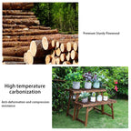 3-Tier Ladder Shelf Wood Plant Stand
