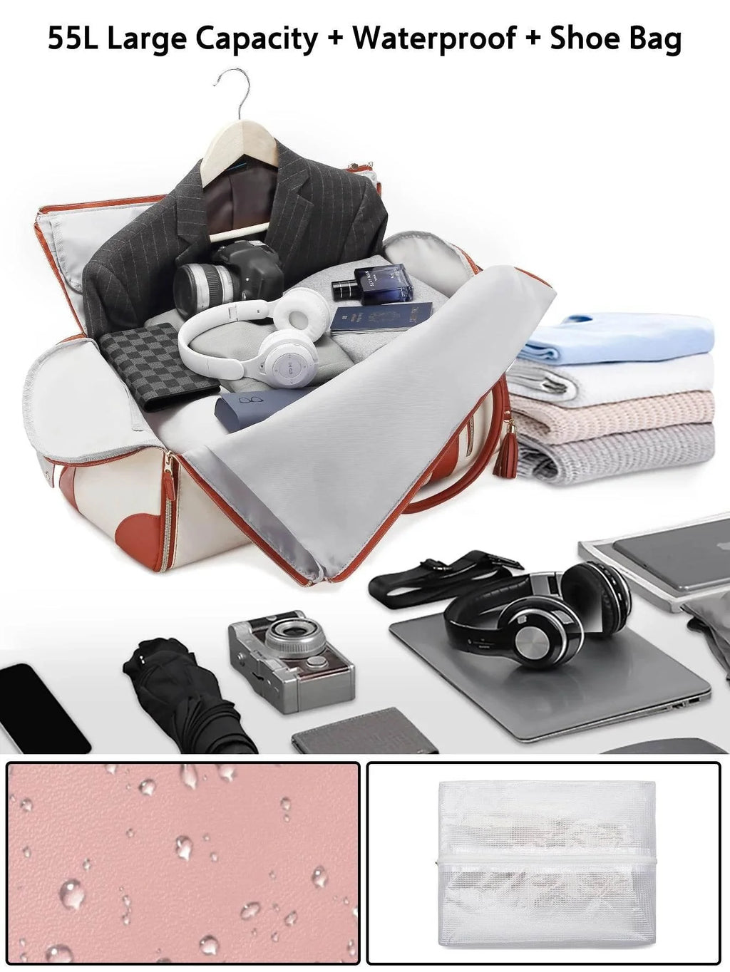 Viral Carry-on Foldable Trolley Bag, Big Space, Easy Travel!