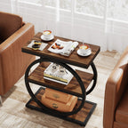 Modern/Retro/MCM End Table with 3 Storage Shelves