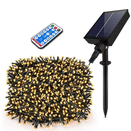 100M Long, 1000 LEDs Waterproof Solar Panel String Light