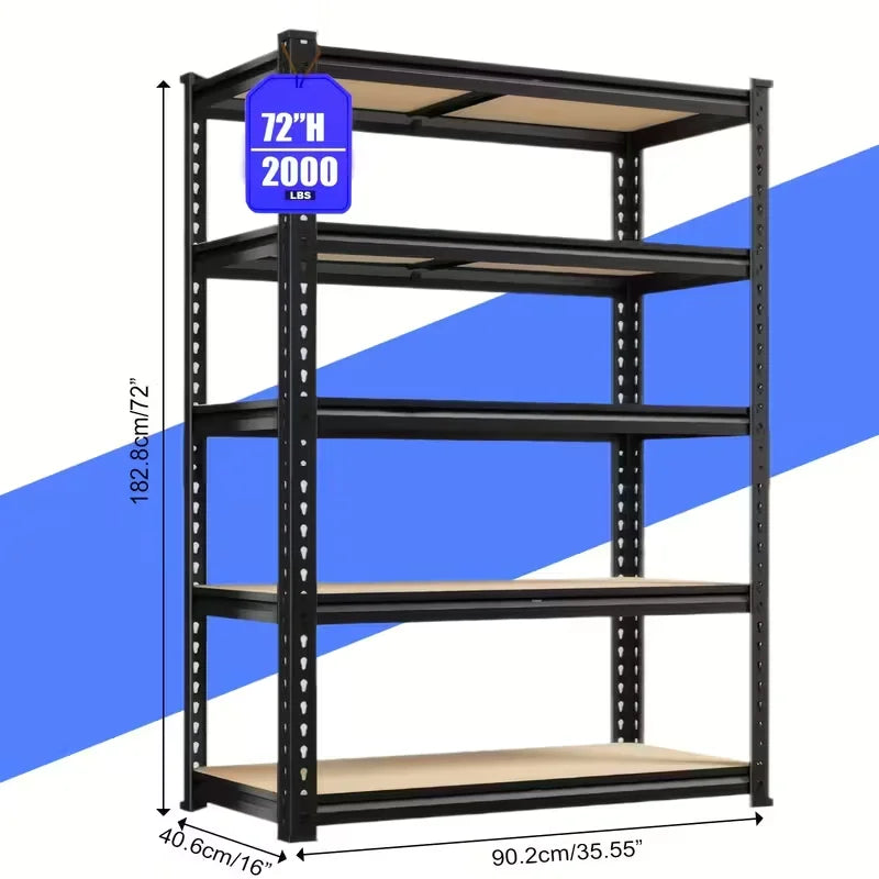 72"/60"H 2000LBS Capacity Heavy Duty Adjustable Shelves