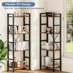 4-Tier Wide Display Bookshelf With Storage, Adjustable