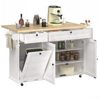 60" Mobile Kitchen Island 2 Colors Available
