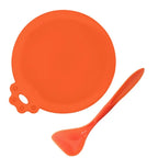 2PCS Reusable Airtight, Silicone Pet Food Can Cover with Spoon | Dog and Cat Food Storage