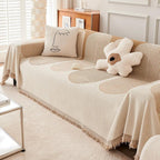 Double-Sided Moden Retro Chenille Couch Covers, Pet/Kid Friendly Protection