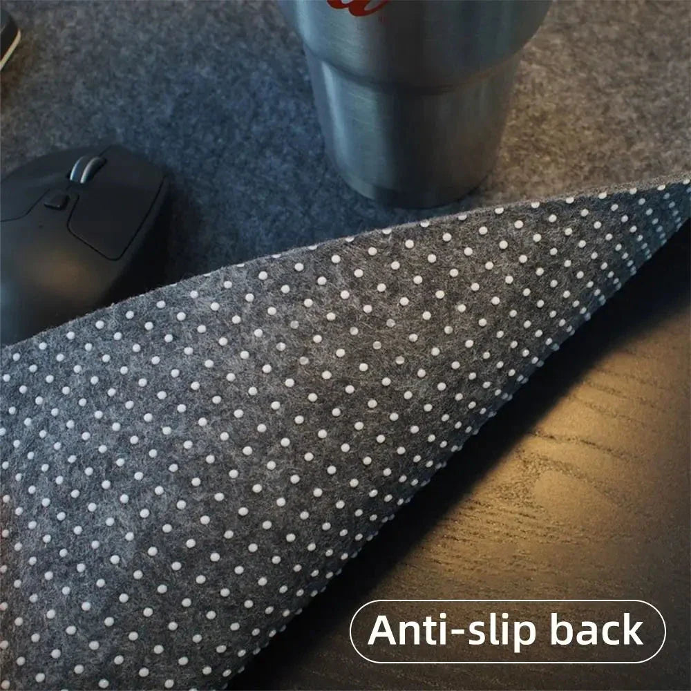 Wool Felt Desk Mat - Non-Slip Large Mouse Pad & Desk Protector